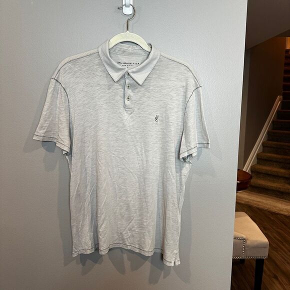 John Varvatos Men’s Light Gray Polo Shirt - Picture 6 of 8